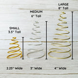 Spiral Wire Christmas Trees – Set of 3 Minimalist Holiday Decorations