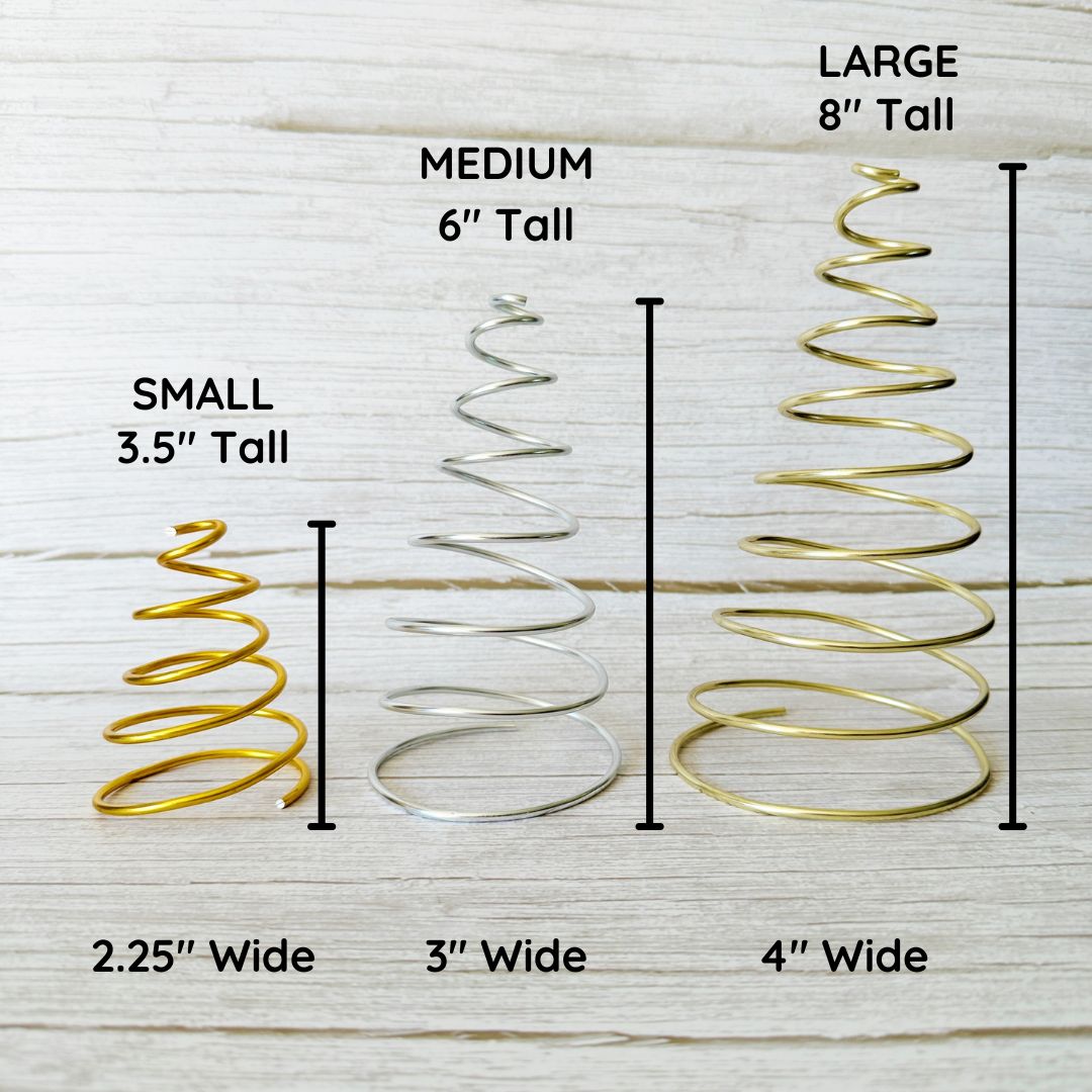 Spiral Wire Christmas Trees – Set of 3 Minimalist Holiday Decorations
