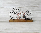 Pumpkin Trio Wire Art Sign
