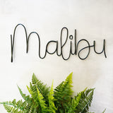 Malibu Font Custom Wire Words