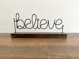 Believe Shelf Sign