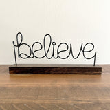 Believe Shelf Sign