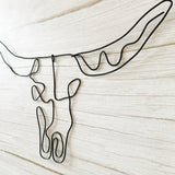 Bull Skull Wire Wall Art