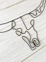 Bull Skull Wire Wall Art
