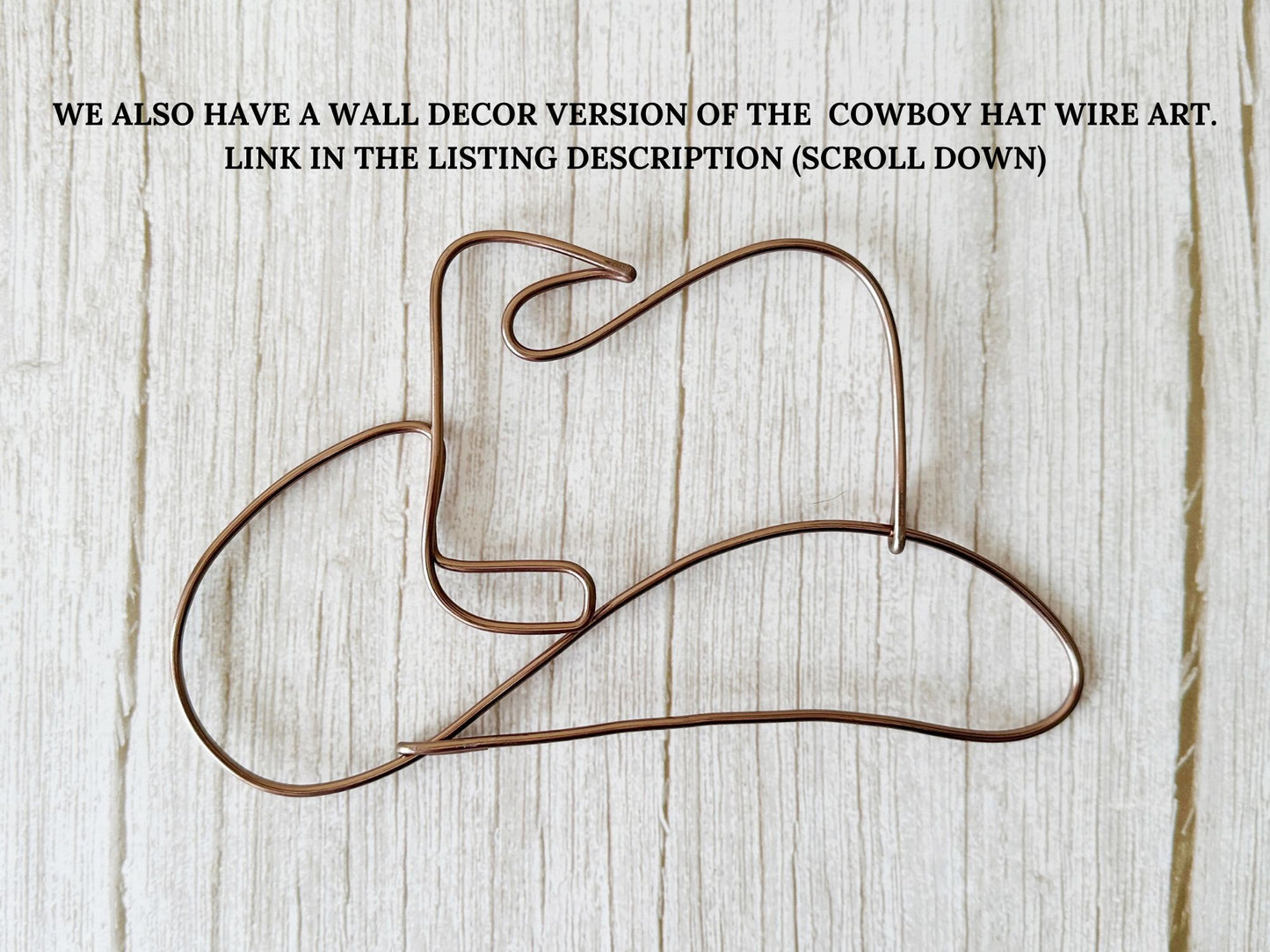 Handcrafted Wire Cowboy Hat Photo Holder – Western Home Décor