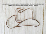Handcrafted Wire Cowboy Hat Photo Holder – Western Home Décor