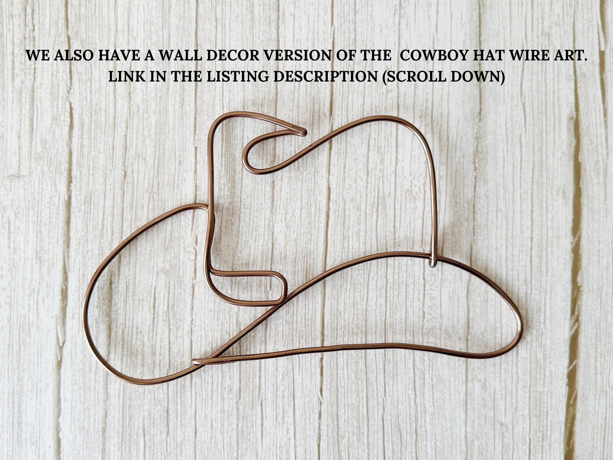 Handcrafted Wire Cowboy Hat Photo Holder – Western Home Décor