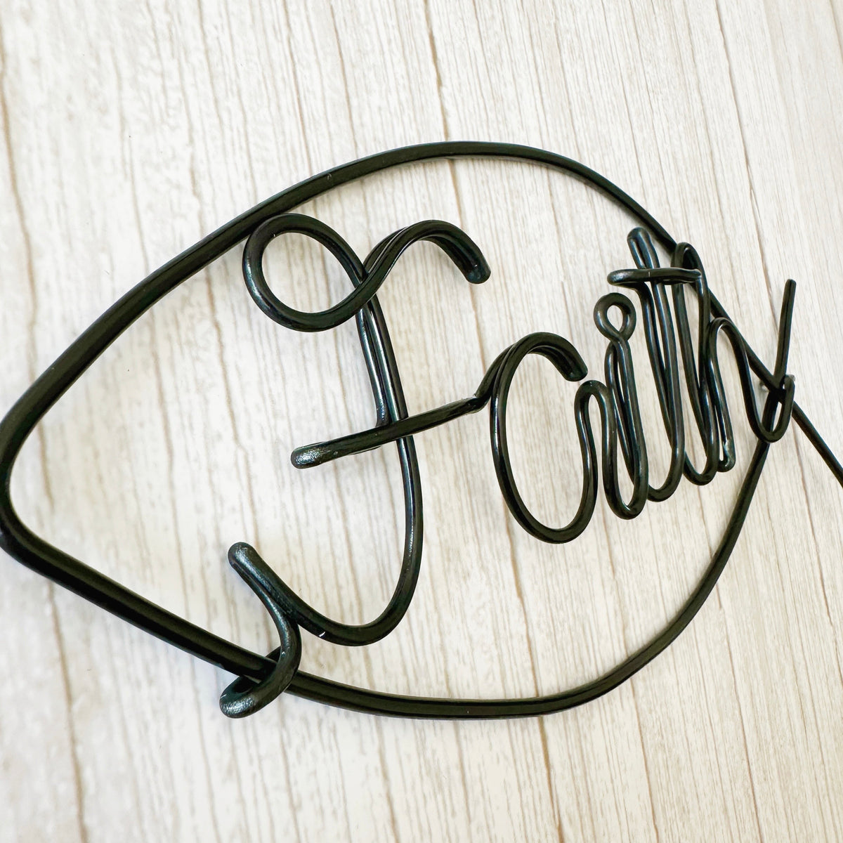 Faith Ichthus Wire Wall Art – Christian Fish Symbol