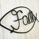Faith Ichthus Wire Wall Art – Christian Fish Symbol