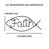 Faith Ichthus Wire Wall Art – Christian Fish Symbol