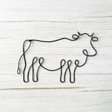 Farm Animal Wire Art – Chicken, Pig & Cow Wall Decor