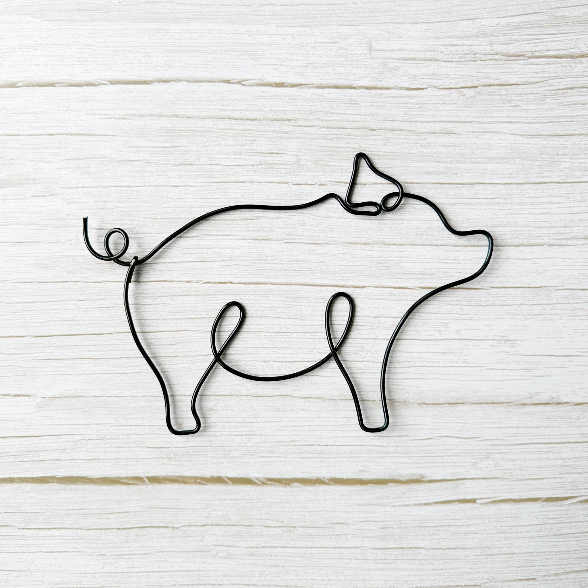 Farm Animal Wire Art – Chicken, Pig & Cow Wall Decor