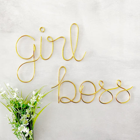 Girl Boss Wire Wall Decor