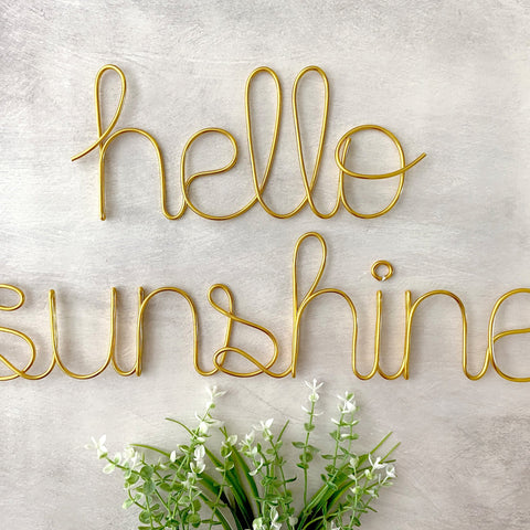 Hello Sunshine Wire Sign