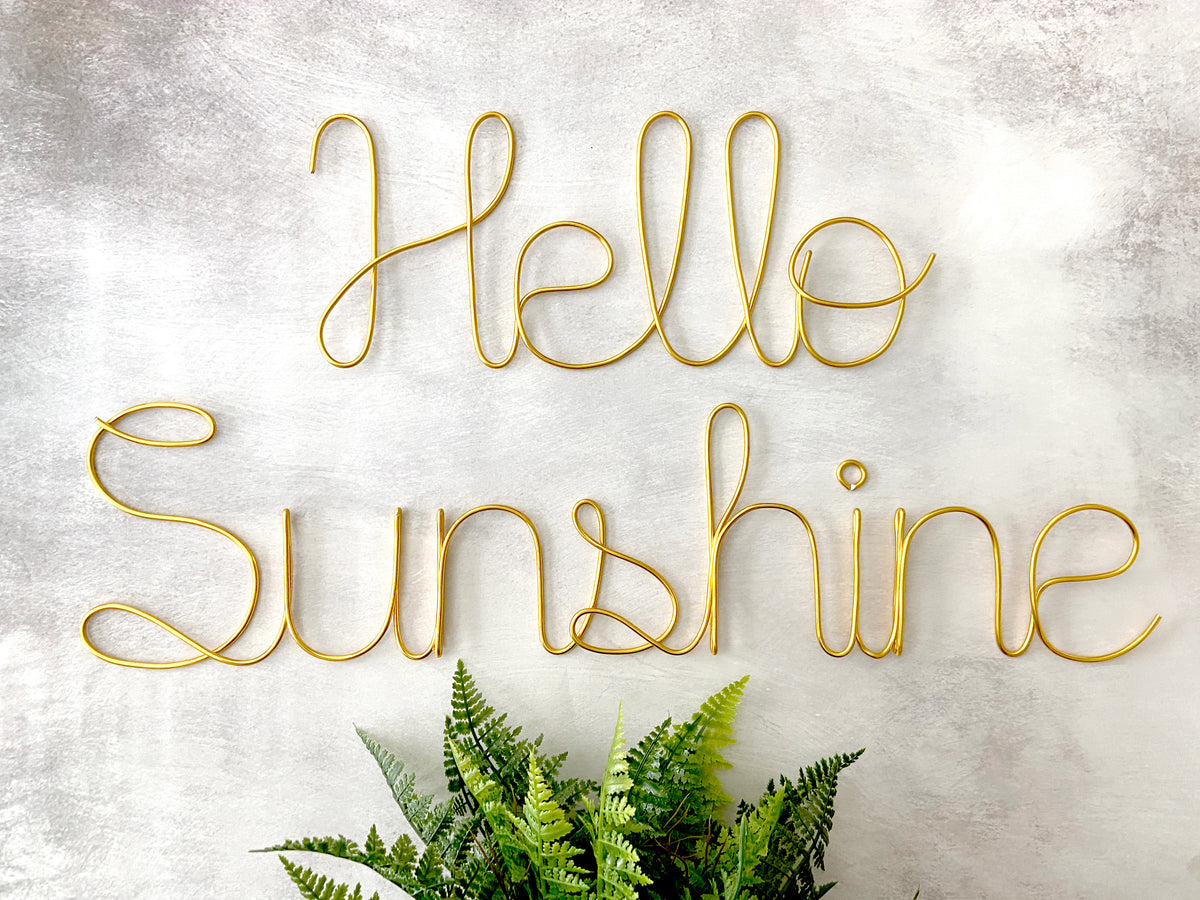 Hello Sunshine Wire Sign