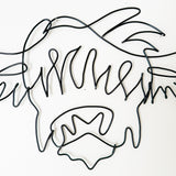 Highland Cow Wire Wall Art