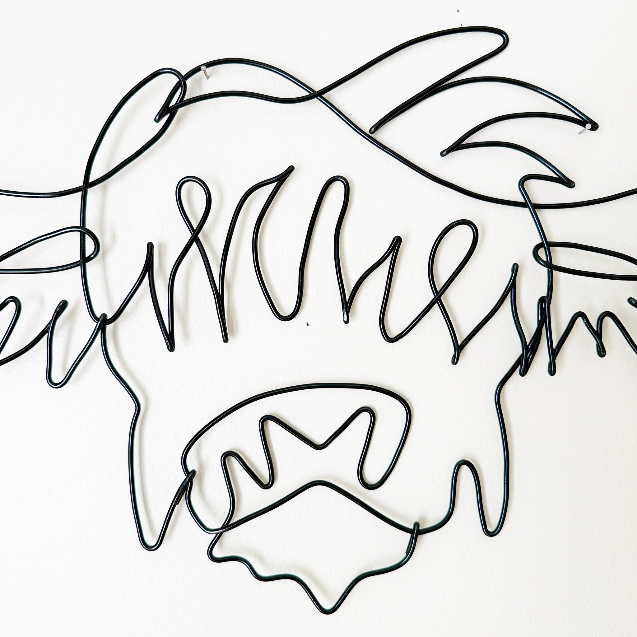 Highland Cow Wire Wall Art