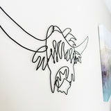 Highland Cow Wire Wall Art