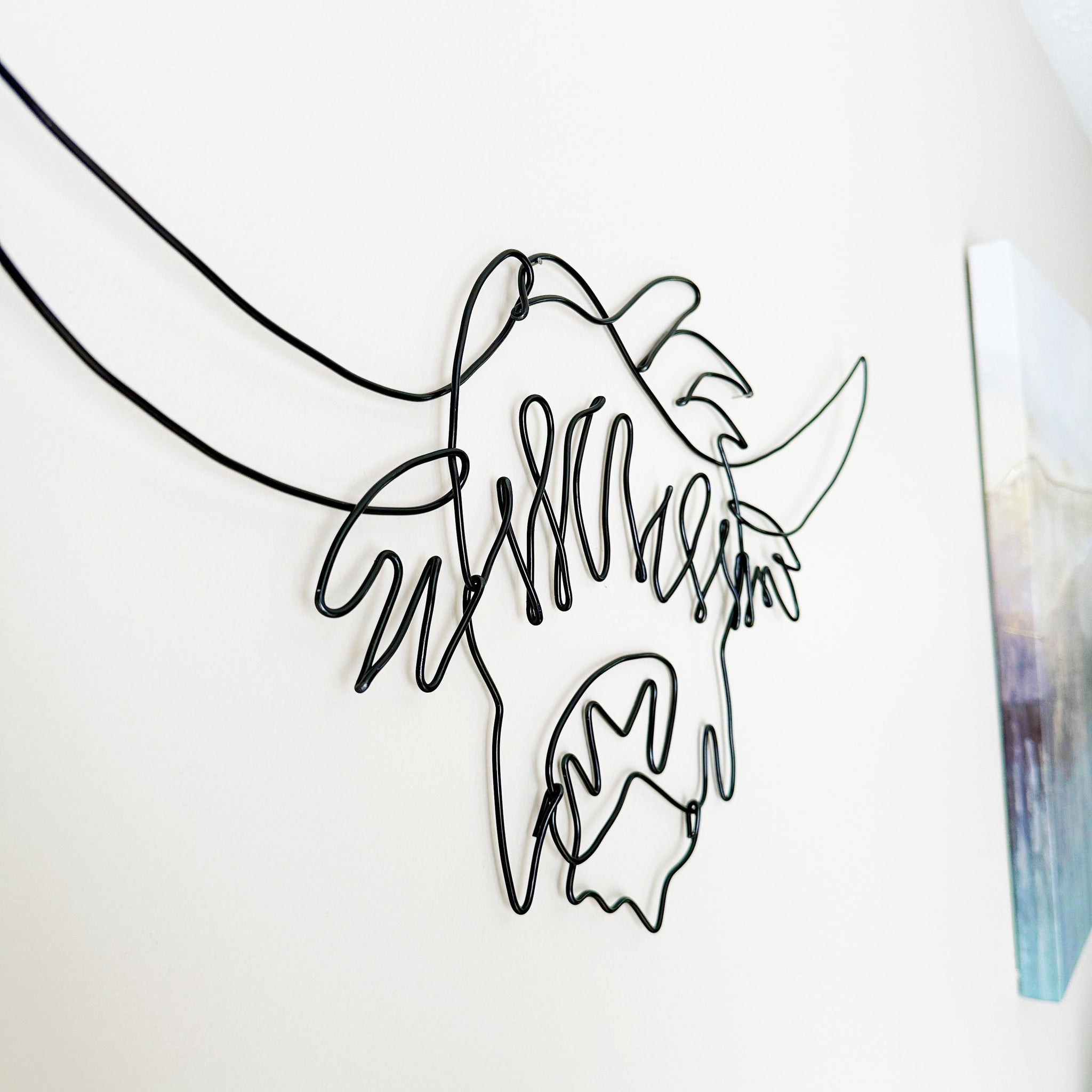 Highland Cow Wire Wall Art