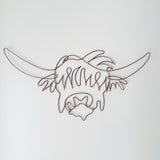 Highland Cow Wire Wall Art