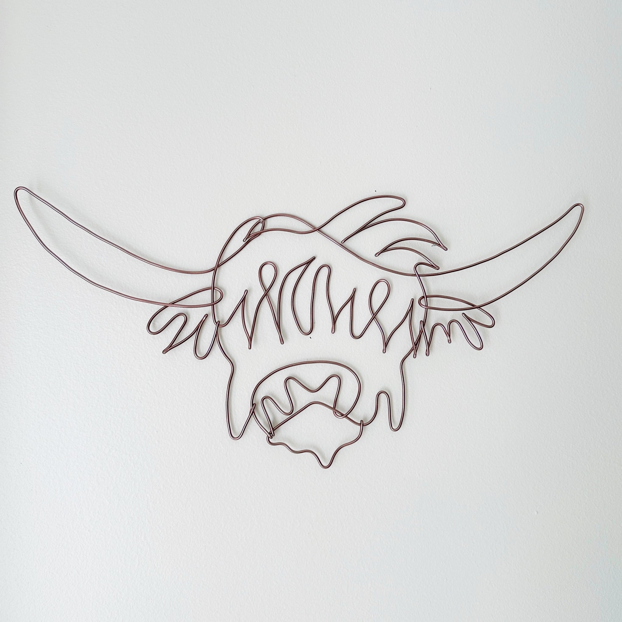 Highland Cow Wire Wall Art
