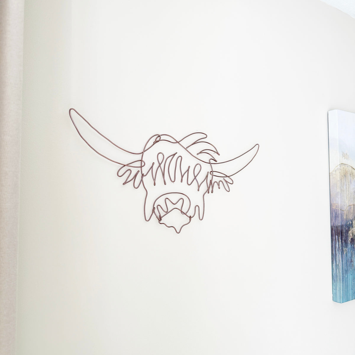 Highland Cow Wire Wall Art