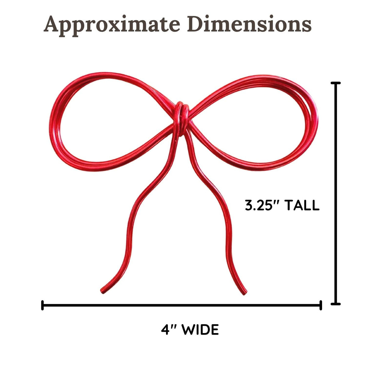 Bow Wire Ornament - Holiday Tree Decor