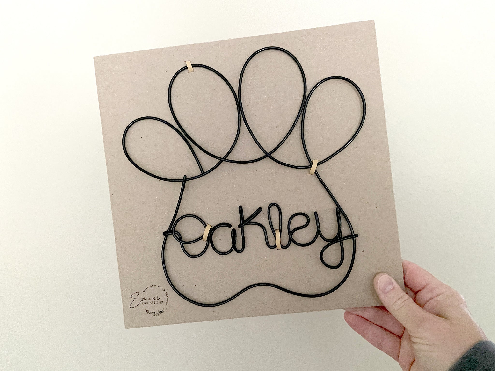 Paw Print Name Sign