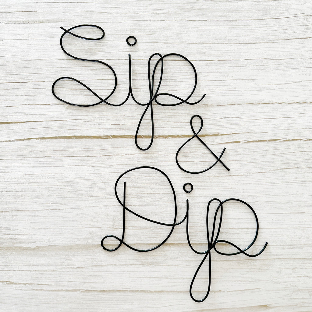 Sip and Dip Hot Tub Sign