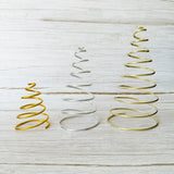 Spiral Wire Christmas Trees – Set of 3 Minimalist Holiday Decorations