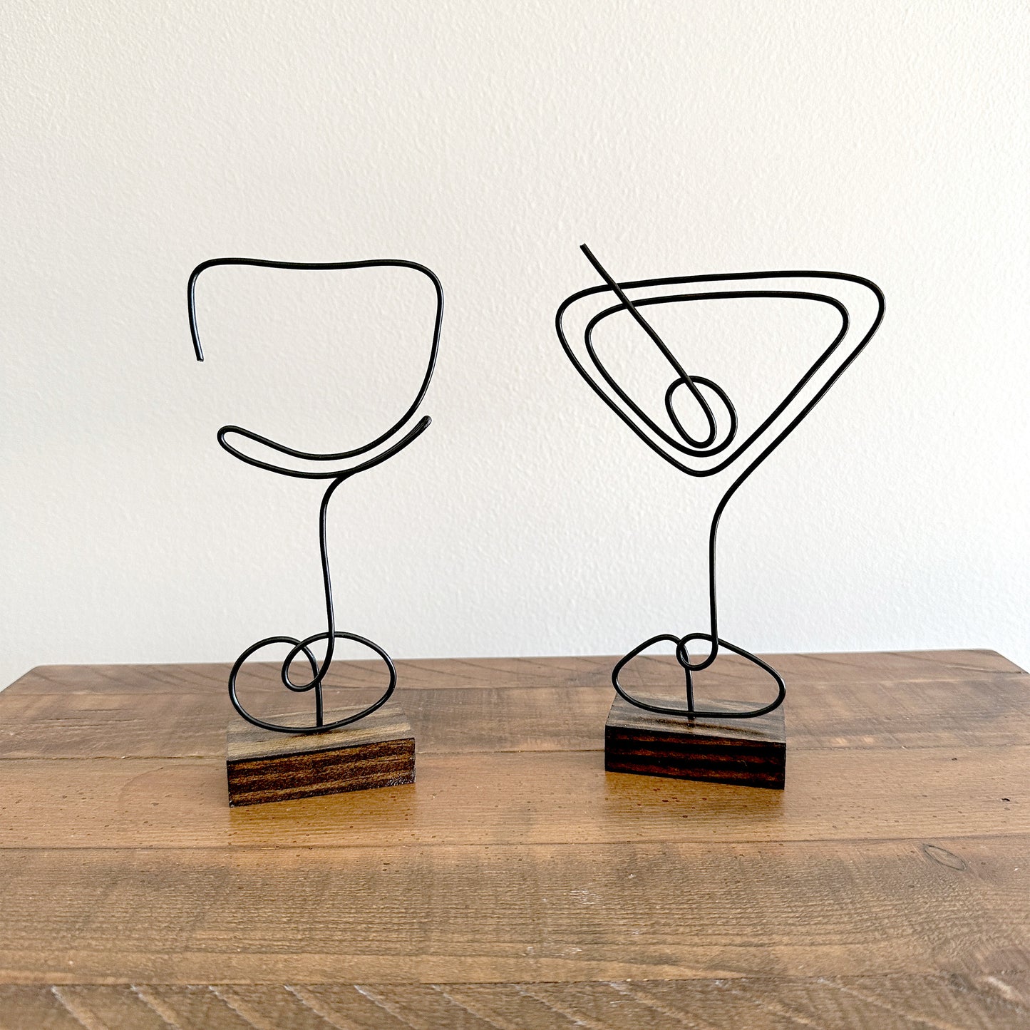 Wine and Martini Shelf Decor