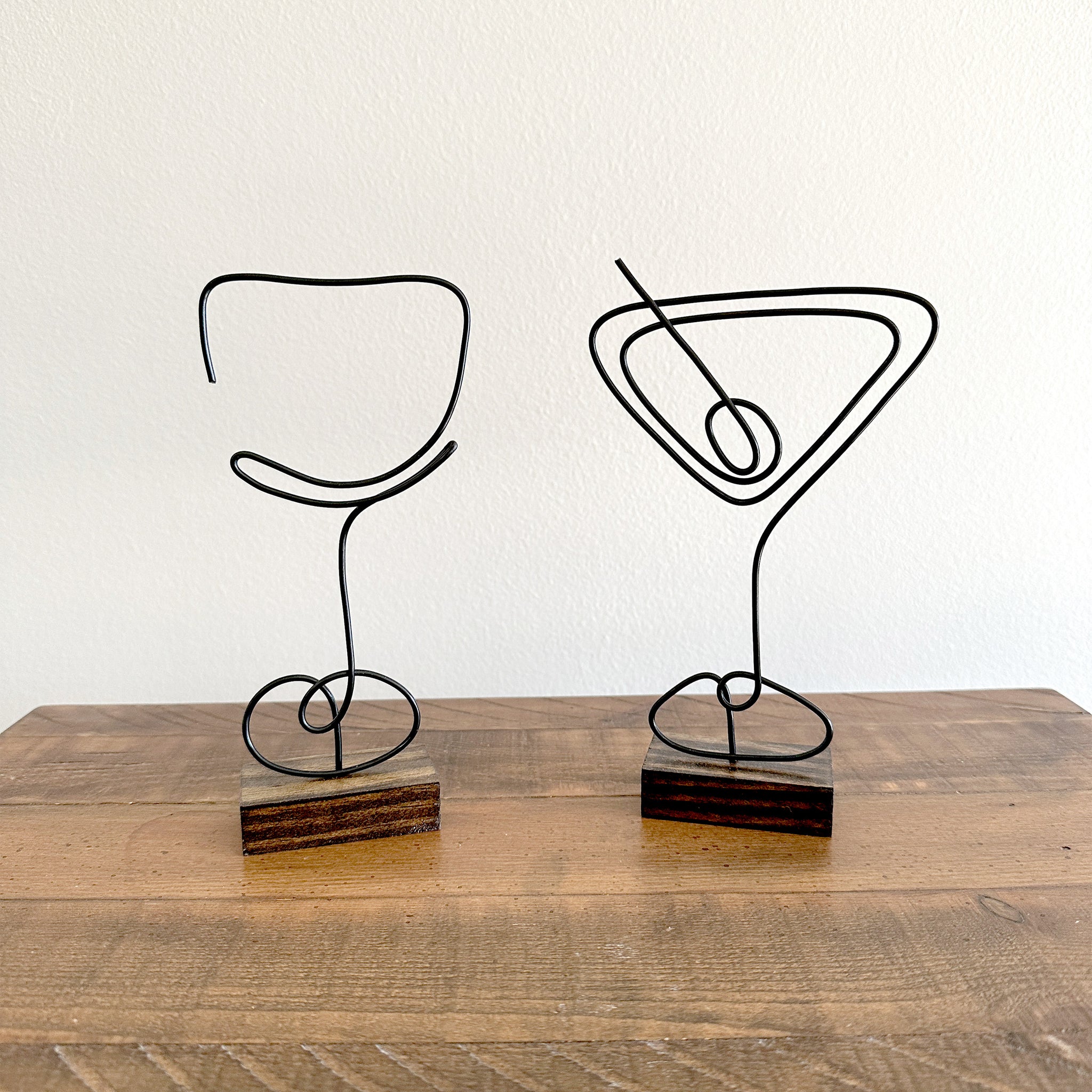 Wine and Martini Shelf Decor