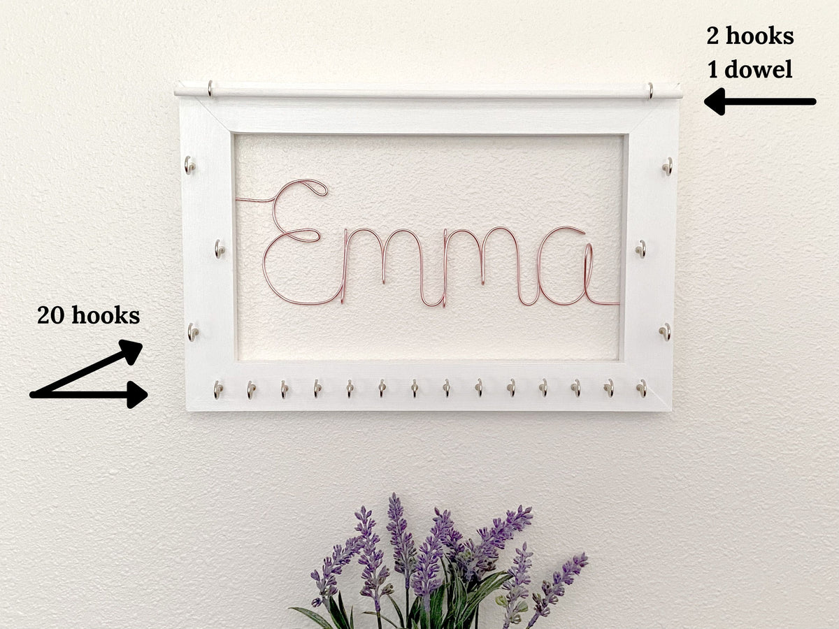 Personalized Wood and Wire Jewelry Holder