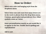 Custom Wire Words