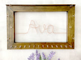 Personalized Wood and Wire Jewelry Holder