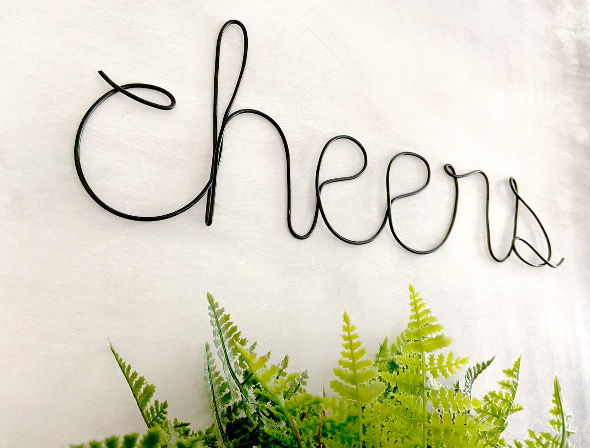 Cheers Wire Sign