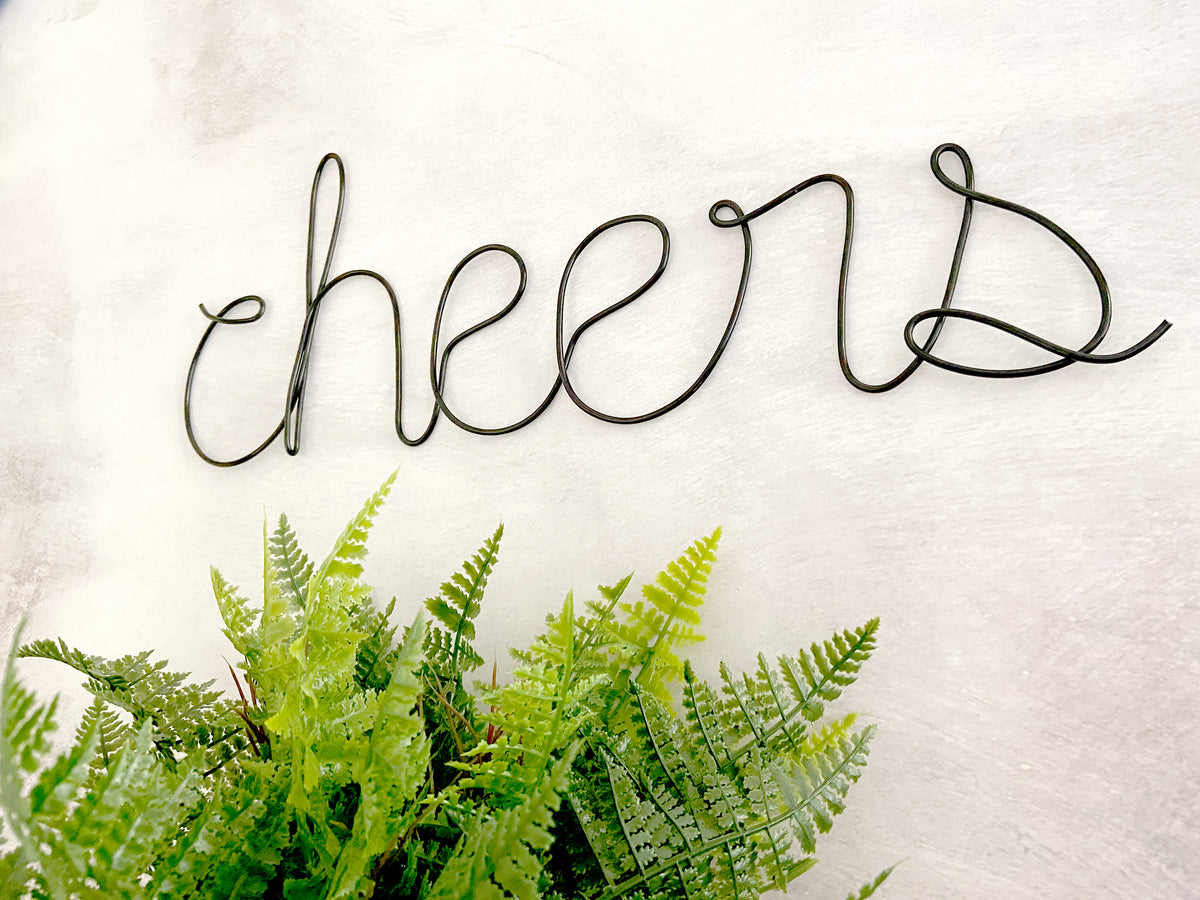 Cheers Wire Sign