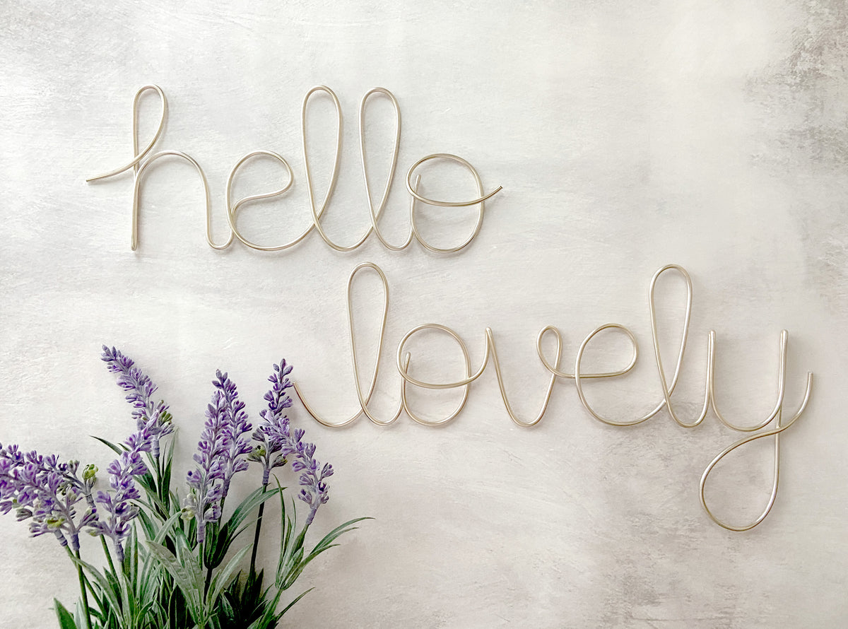Hello Lovely Wire Art