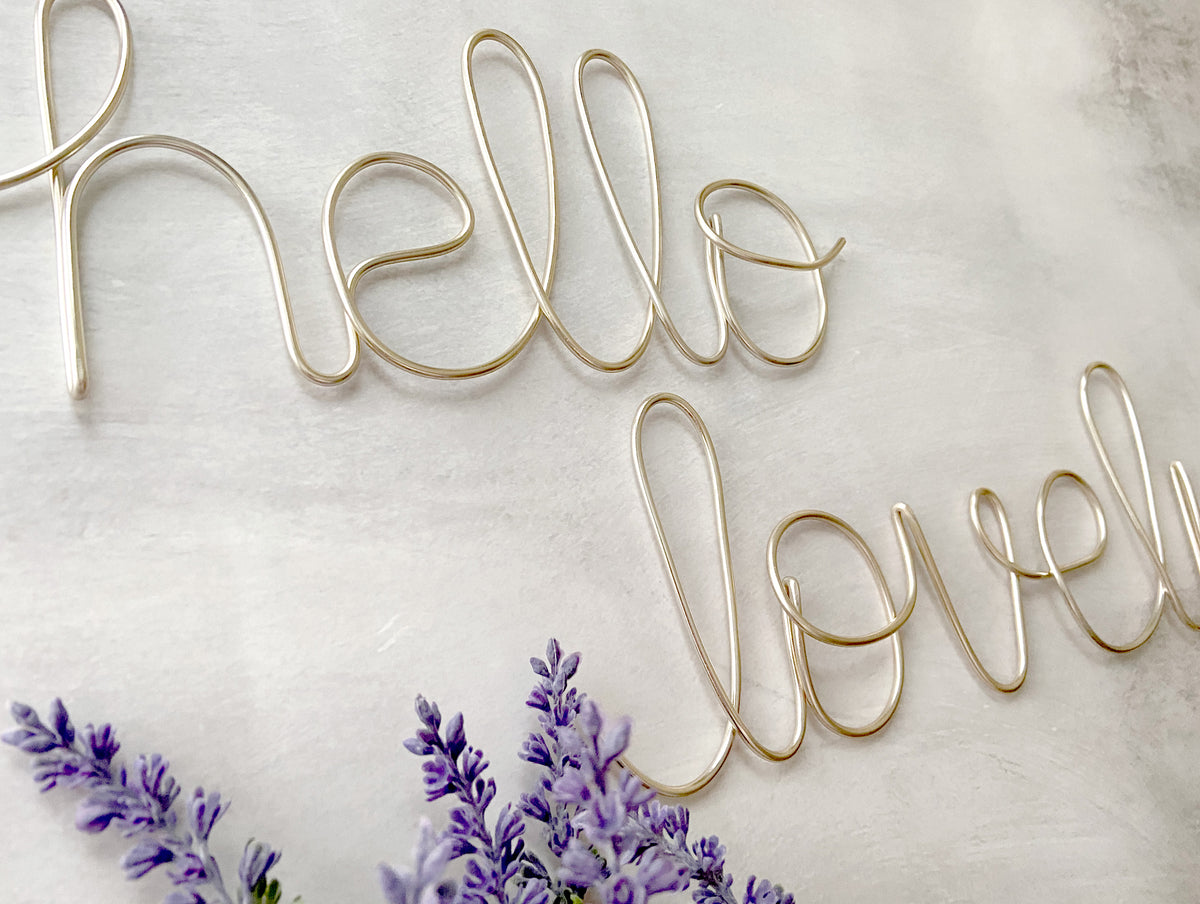 Hello Lovely Wire Art