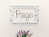 Personalized Wood and Wire Jewelry Holder